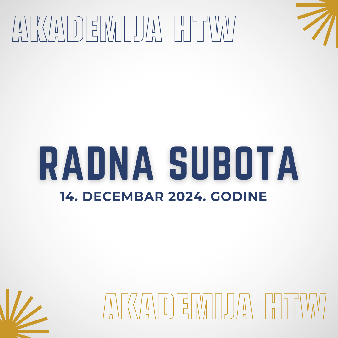 Radna subota 14. decembar 2024. godine